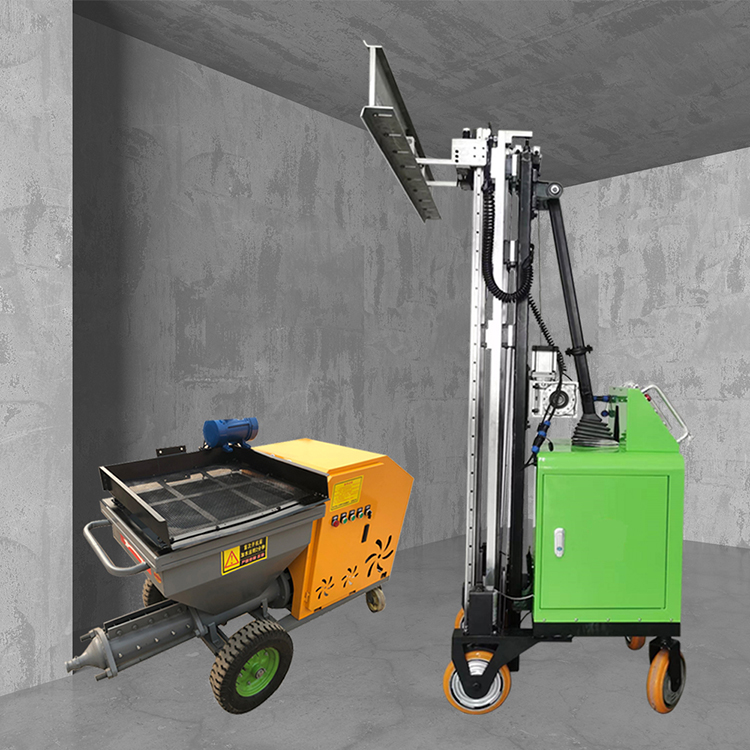 DR1000 - 8 Rack Transmission Automatic Wall Cement Plastering Machine  