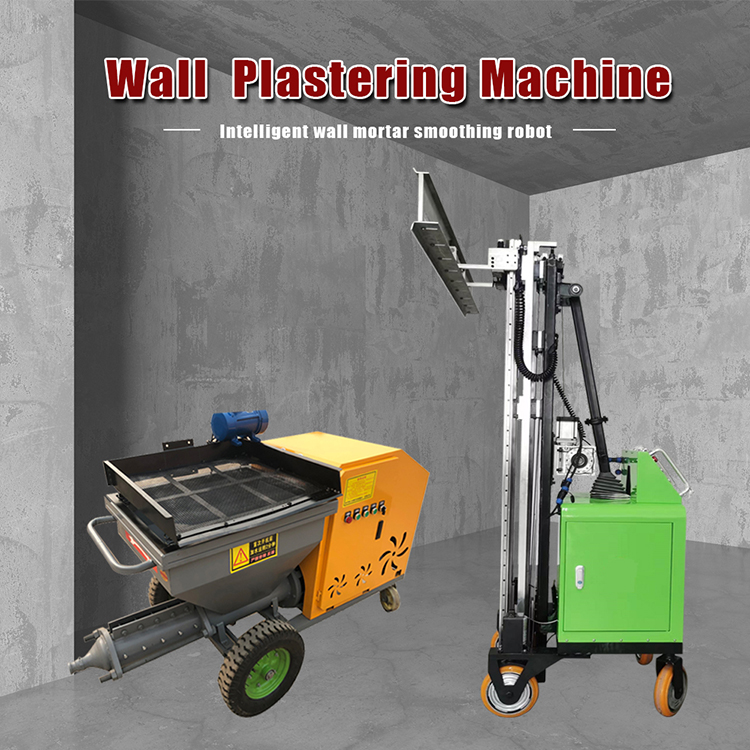 DR1000-6 Automatic Construction Wire Rope Wall Plastering Machine